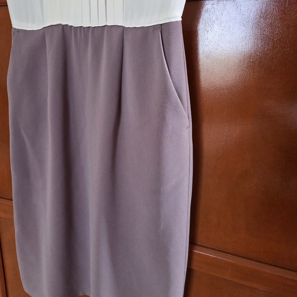 REISS 2 Tone Short Sleeve Dress - Picture 5 of 6